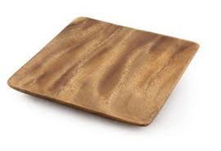Pacific Merchants K0062 Square Plate 10 In Acacia