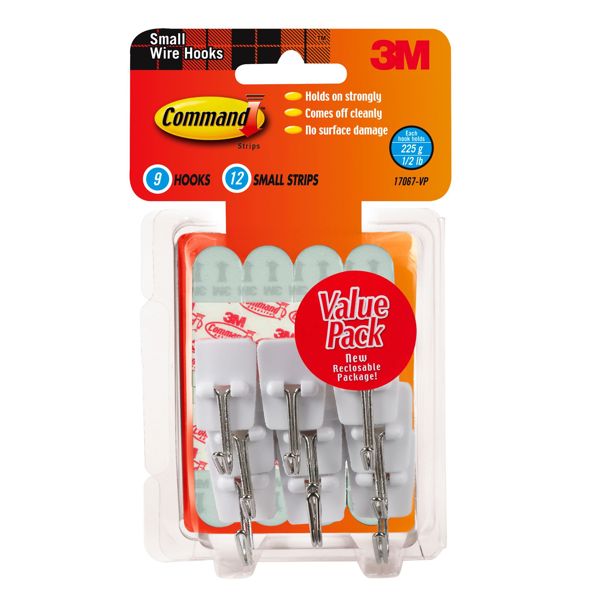 3M 17067-9ES 9 Piece Value Pack General Purpose Hook