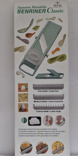 Harold Import Co BN1 Mandoline Slicer with 4 Blades Green
