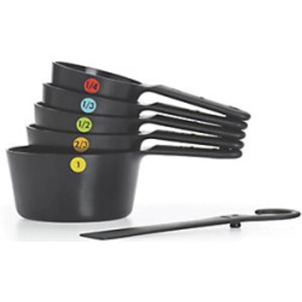 OXO INTERNATIONAL 11110901 Measuring Spoon Set 6PC Black Plastic Dishwasher Safe