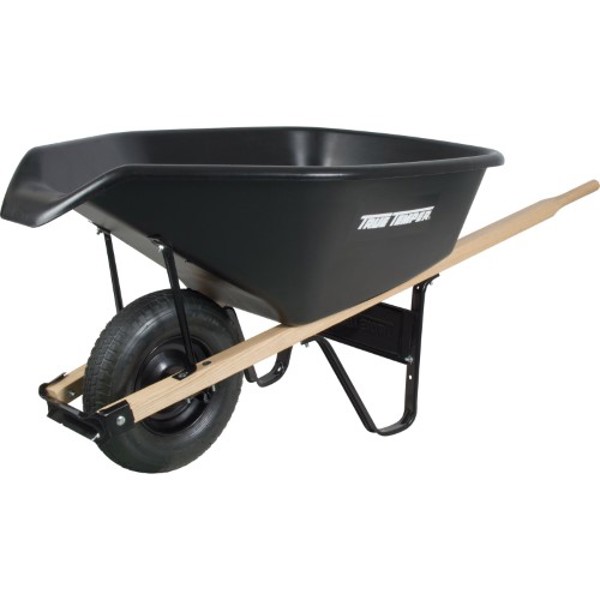 The Ames Companies, Inc. CP6PS Wheelbarrow 6 Cu Ft Poly Tray EZ Pour