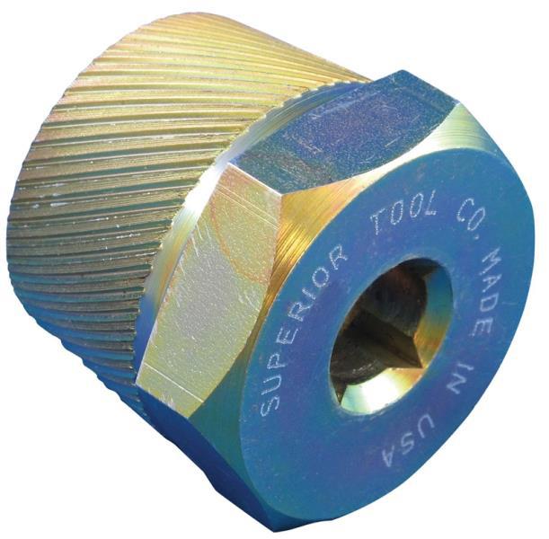 Superior Tool 5255 Extractor Tool Tub Drain 1/2 In Drive Hardened Steel Gold Plate