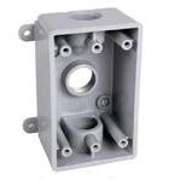 BELL PSB37550GY Weatherproof Outlet Gray 1G 1/2 or 3/4 In Holes