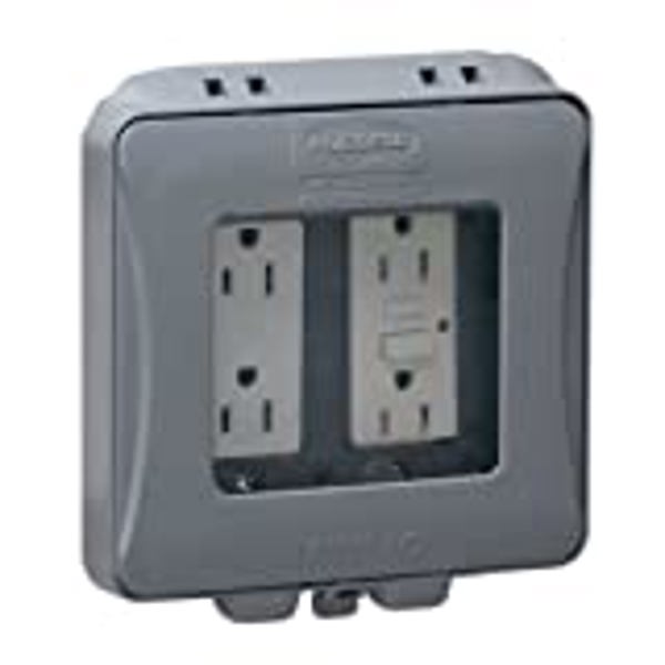BELL WEATHERPROOF ML2450G Expandable In-Use Electrical Cover 55 In 1 2G Gray