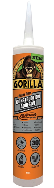 Gorilla Glue Company 8010003 Construction Adhesive 9 Oz Tube White Paste General Purpose