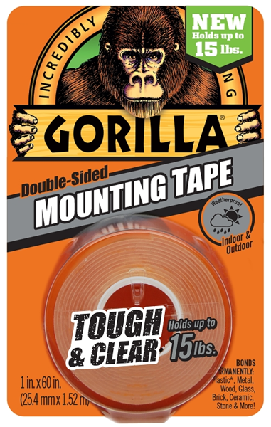 Gorilla Glue Company 6065003 Double-Sided Mounting Tape 1 In X 60 Ft Permanent 6 Piece