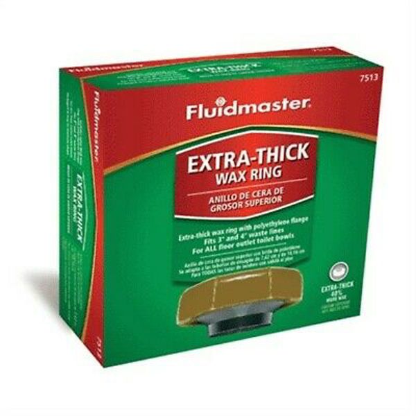 Fluidmaster Inc 7513 Wax Ring Extra Thick Flange 3 In and 4 In Waste Line