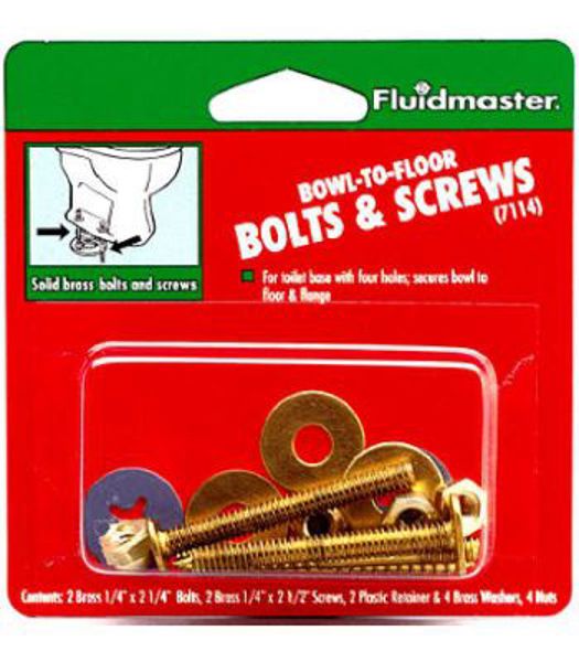 Fluidmaster Inc 7114 Bowl To Floor Bolts/Screws Kit Closet