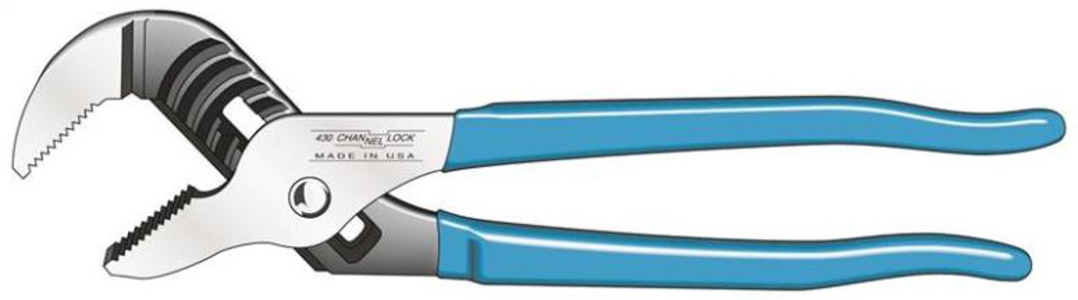 CHANNELLOCK INC 430 Tongue and Groove Pliers Straight Jaw 10 In Blue Grips