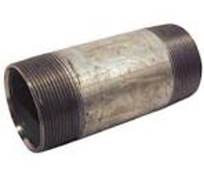 B&K Industries 568-001HN Galvanized Steel Close Nipple Pipe Fitting with Threaded Ends