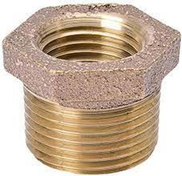 B&K Industries 455-040NL Hex Bushing 3/4X1/8 FIP Red Brass