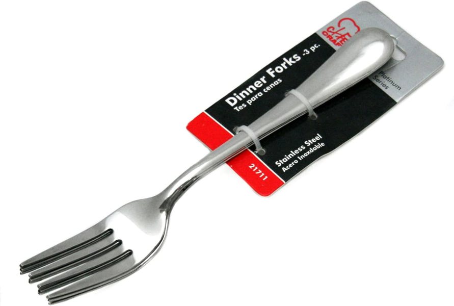 Chef Craft 21711 Dinner Fork 3 Pack Stainless Steel