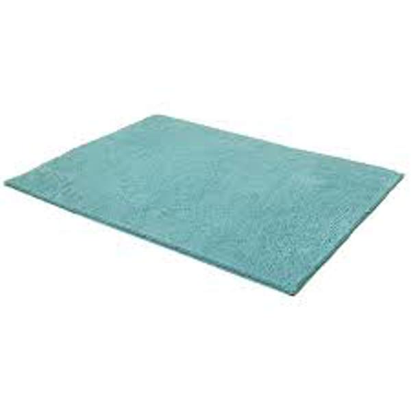 Log Cabin RUG Plush Rug 21 In X 34 In Aqua