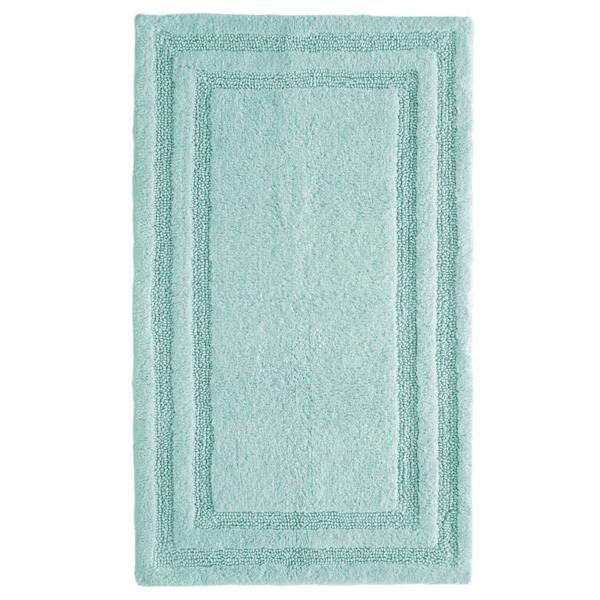 Log Cabin Rug Contour 21 In X 24 In Aqua Rug