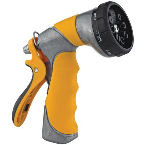 Landscapers Select GN99701 Metal Garden Hose Nozzle 8 Pattern