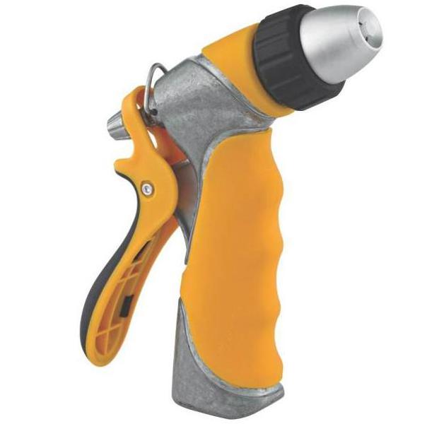 Landscapers Select GN3670 Heavy Duty Adjustable Hose Spray Nozzle Yellow