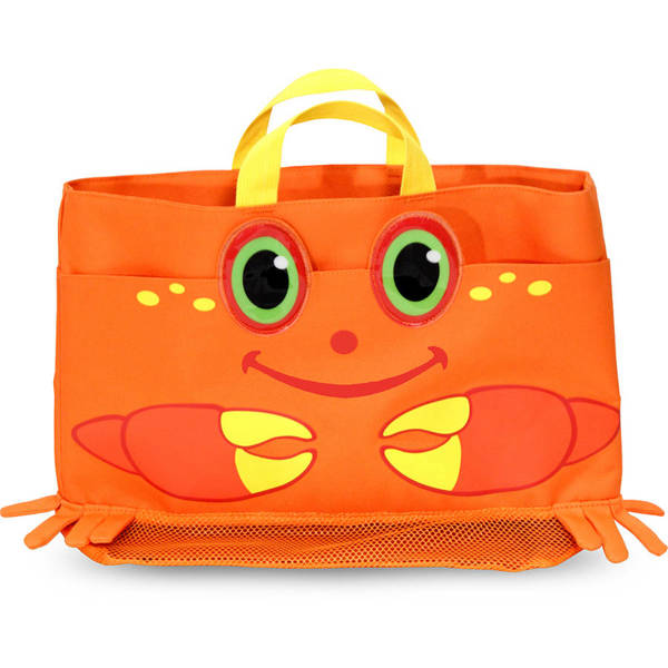 Melissa & Doug 6419 Beach Tote Bag with Mesh Panels Crab Design