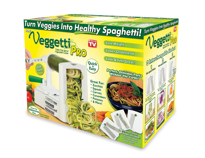 As Seen On TV 1000342 Vegetable Cutter Veggetti Pro Spiralizer Slices Vegetables into Noodles Easy to Use