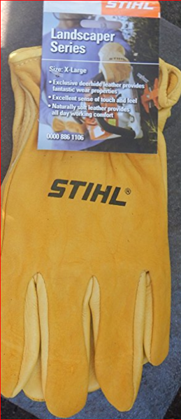STIHL SOUTHEAST INC 0000 886 1106 XLarge Deerskin Gloves Natural Leather Safety Item