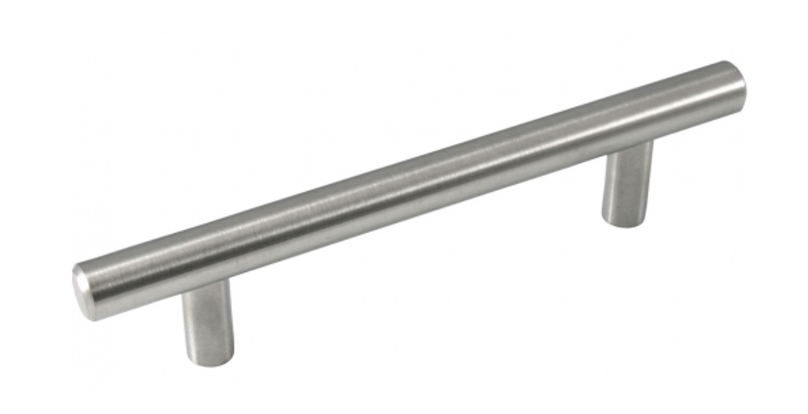 Laurey 87001 Melrose T-Bar Pull 5-3/4 In Builders Steel Plated Satin Nickel 96mm