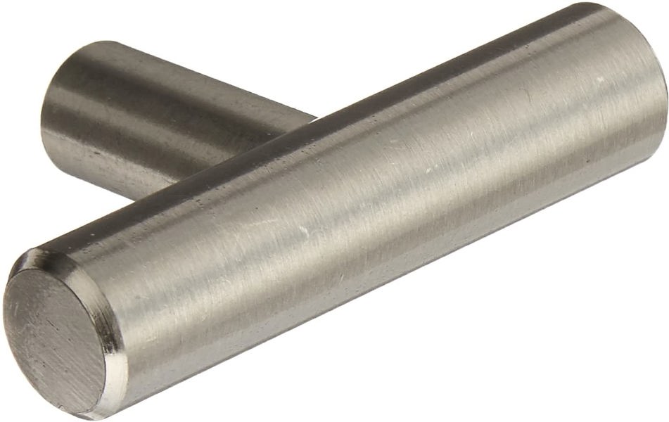 Laurey 87013 Melrose T-Bar Knob 2 In Overall Steel Plated Brushed Satin Nickel