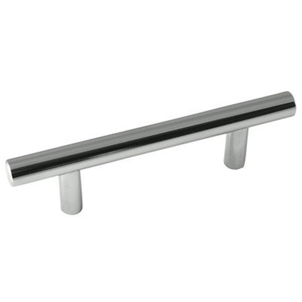 Laurey 87026 Melrose T-Bar Pull 3 In Steel Polished Chrome