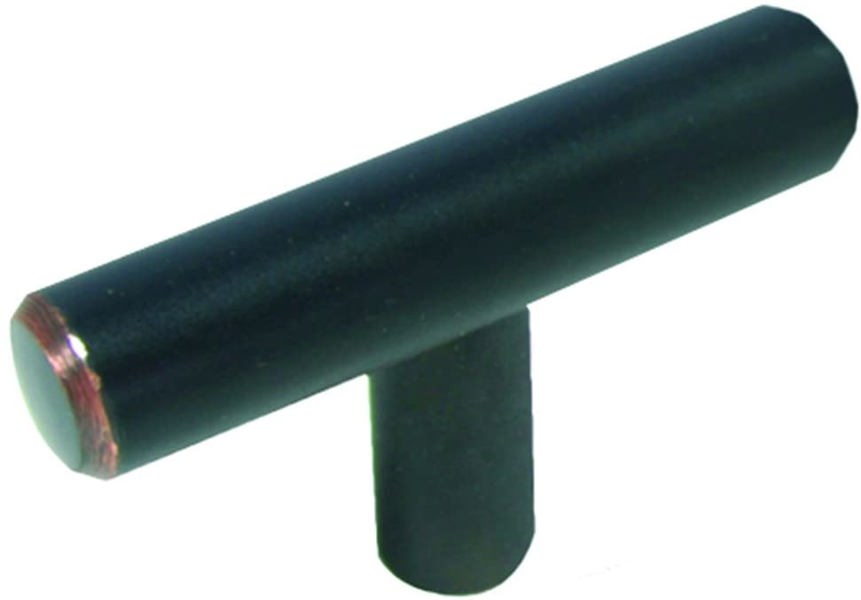 Laurey 87966 Melrose T-Bar Knob 2 In Steel Oil Rubbed Bronze