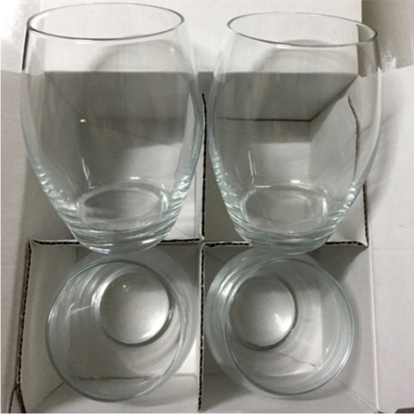 Safdie PS1067542 Stemless Glass 4 Piece Set 390 Ml