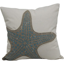 9140002 Starfish Beige Coastal Decorative Pillow
