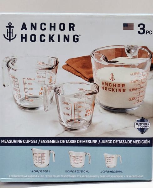 Fox Run Craftsmen 92032L11 Measuring Cup Set 3 Piece Open Handle