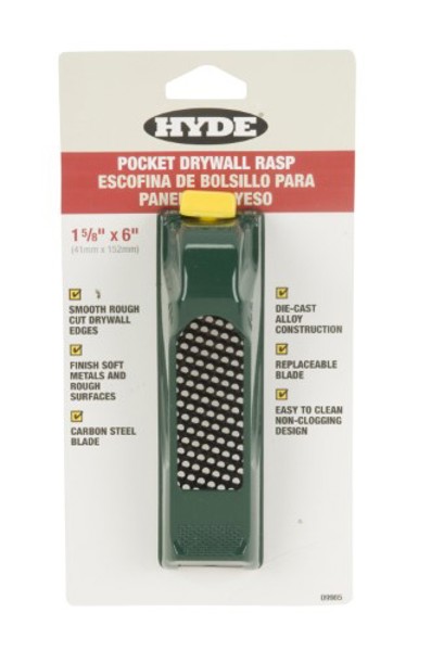 HYDE TOOLS 09985 Pocket-Size Drywall Rasp 6 In Carbon Steel