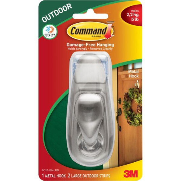 3M FC13-BNAWES Large Outdoor Hook 3 Piece Forever Classic Command Fasteners