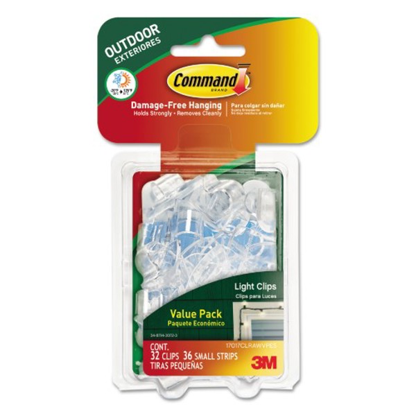 3M 17017CLRAWVP Outdoor Light Clip Strip Value Pack
