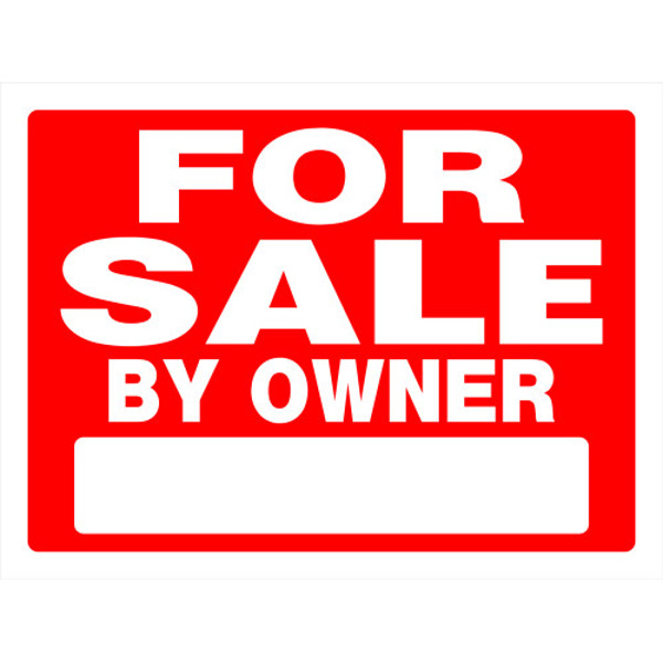 Hillman Group 840241 Red and White Sign for Sale by Owner Printed on Both Sides