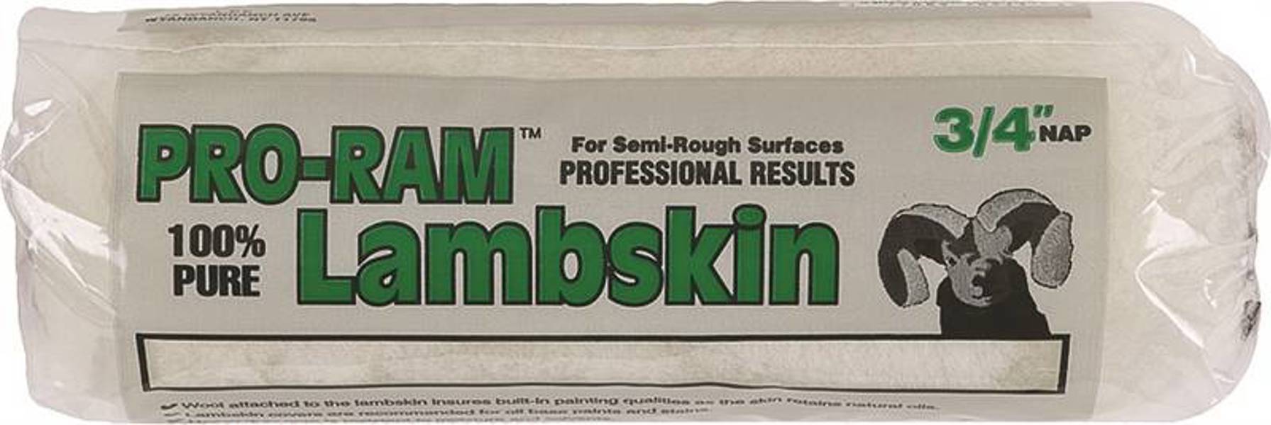 Linzer Products RC705 Paint Roller Cover 9 In 3/4 Nap Lambskin