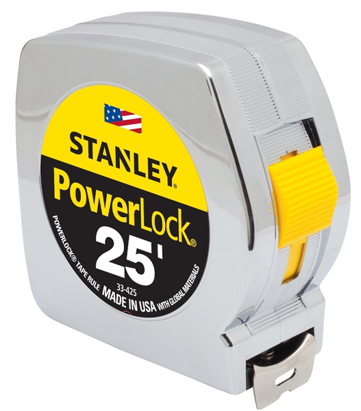 Stanley 33-425 Tape Measure 25 Foot Length With Metal Case