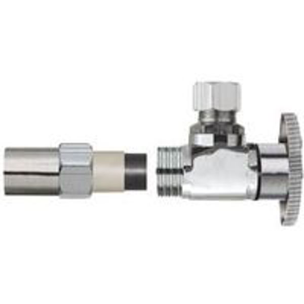 PLUMB PAK PP20321LF Quarter Angle Valve 1/2 X 3/8 Compression Brass Body Brass