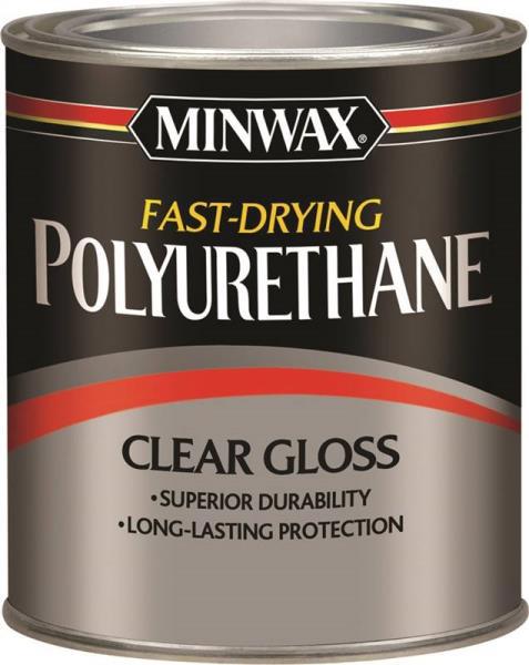 Minwax 63000444 Clear Gloss Varnish 1 Qt Fast Drying Oil-Based Mild Hydrocarbon 125 Sq-F