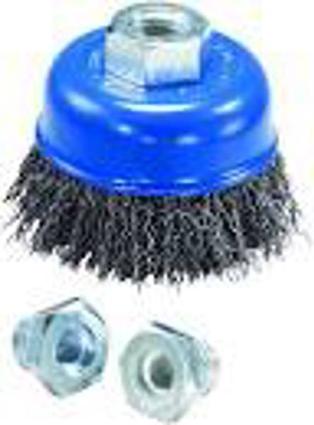 Mercer Abrasives 188020 Crimped Cup Brush 2-3/4 In 5/8-11 Thread .020 Stainless Steel