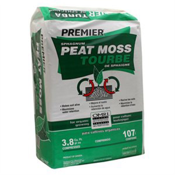 Premier Horticulture 0082P Sphagnum Bale Peat Moss 3.8 Cu Ft