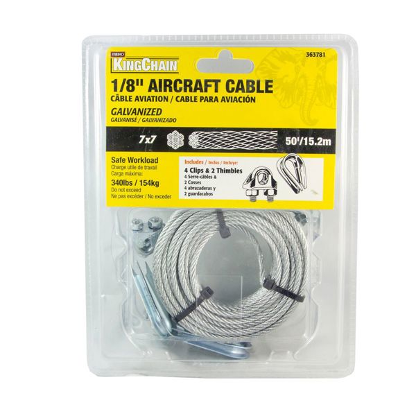 MIBRO 363781 Aircraft Cable 1 Gal 7x7 50 Ft