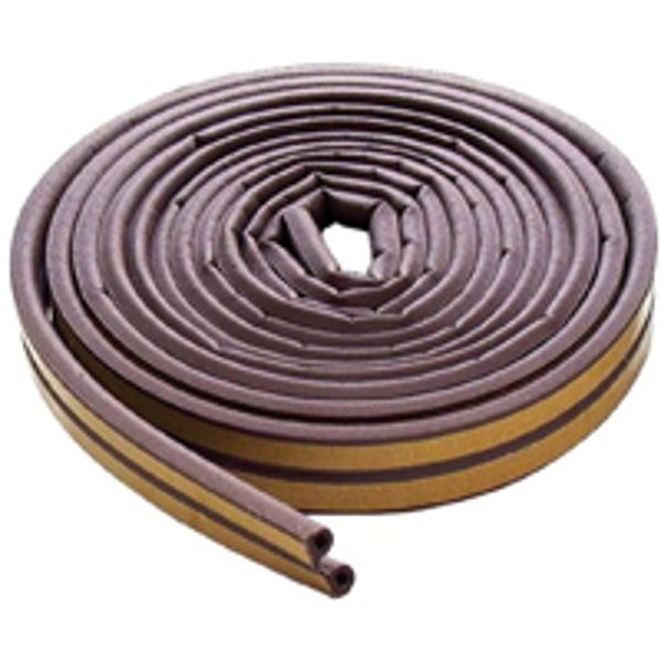 M-D BUILDING PRODUCTS 63602 Weatherstrip 17 Ft 11/32 In Rubber Brown