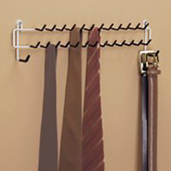 ClosetMaid 805100 Tie and Belt Rack 15 In Steel White