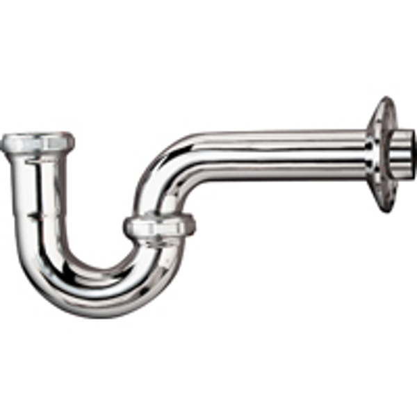 Plumb Pak PP150CP P-Trap 1-1/2 In X 1-1/2 In NPT X Flanged Brass 22 Gauge Brass