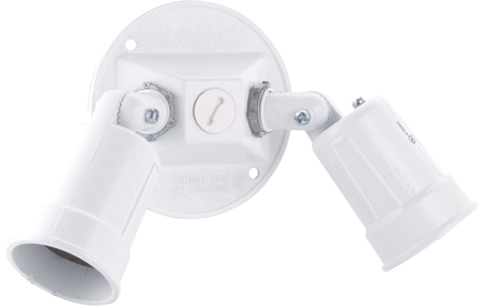 Hubbell Electrical Products 5625-6 Weatherproof Lamp Holder 75-150 Watts PAR38 White Die Cast Zinc