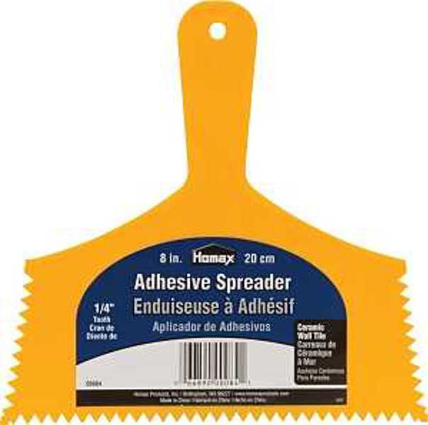 Homax Group 84 Adhesive Spreader 8 In 1/4 Notch