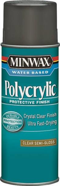 Minwax 3444400 Semi Gloss Protective Finish 11.5 Oz Water Based Crystal Clear