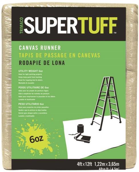 Trimaco 56707 Drop Cloth 4x12 Ft Beige and Cream