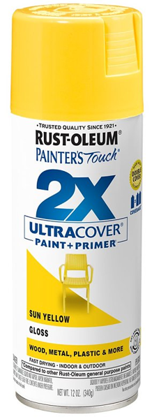 Rust-Oleum 334046 Gloss Yellow Spray Paint 12 Oz