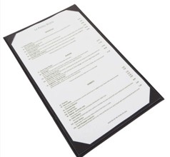 LMS-811BK Single View Menu Cover